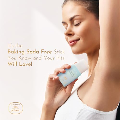 Honestly pHresh Sea Mineral Twist-Up Deodorant for Sensitive Skin - Aluminum-Free, Baking Soda-Free, Prebiotic Formula, All-Natural, 24H Freshness