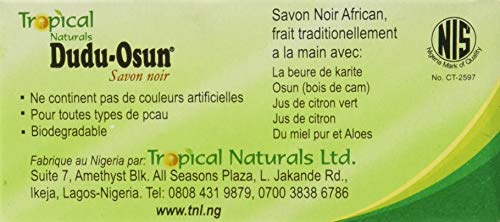 Dudu Osun Black Soap 3-Pack - Original African Natural Skin Remedy, 5 Ounce Each