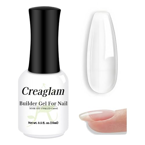 Creaglam 7-in-1 Builder Gel for Nails - Clear Hard Gel 15ml