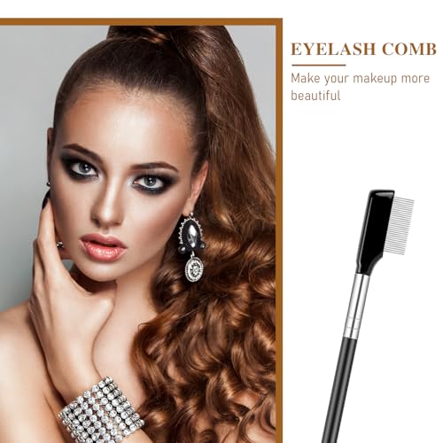 Metal Eyelash Separator & Comb Tool - 2 Pack for Lashes & Brows