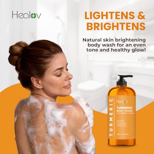 Healov Turmeric Body Wash – Natural Skin Brightening Soap