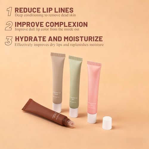 4PCS Summer Lip Balm Set - Moisturizing Lip Gloss for Girls