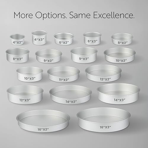 Restaurantware Round Aluminum Cake Pan - 8 x 2 Inches, Greaseproof