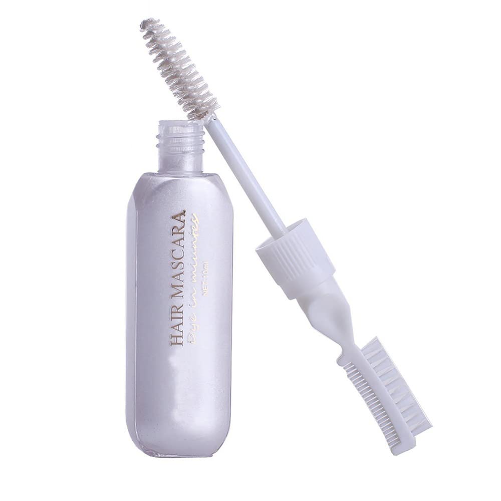 Temporary Hair Color Mascara - Washable Silver Gray Hair Dye Stick | Non-Toxic Instant Application