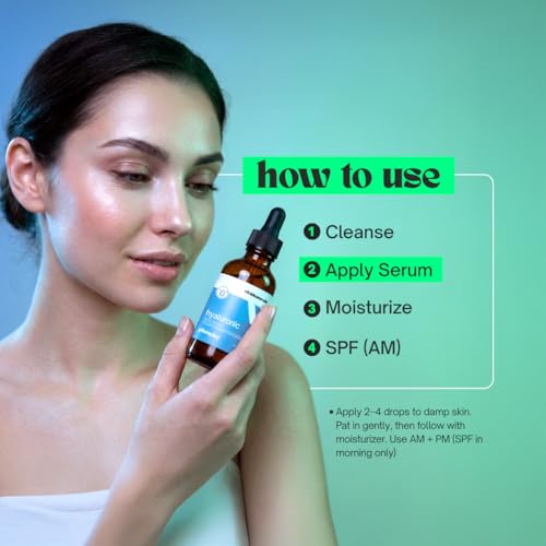 Vivid Naturals Hyaluronic Acid Serum for Face, 60 ml – Lightweight Hydrating Facial Serum with Panthenol