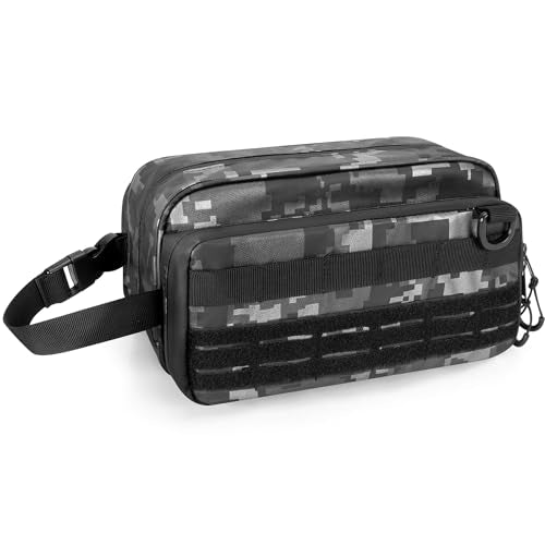 Prokva Black Digital Toiletry Travel Bag - Large Tactical Dopp Kit