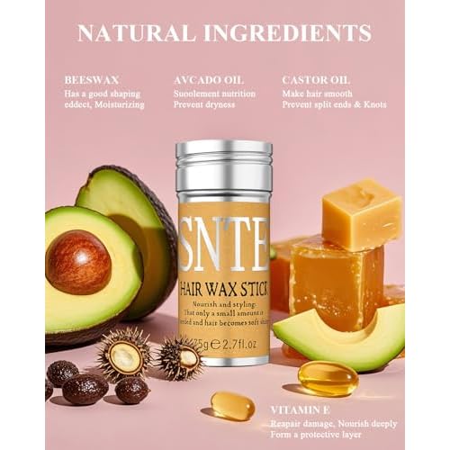 Hair Wax Stick & Slick Back Hair Brush ? Frizz Control for Women & Kids, Non-Greasy & No Residue ? Smooths Flyaways, Creates Sleek Ponytails & Buns ? Styling Accessories & Teen Girl Gifts Trendy Stuff