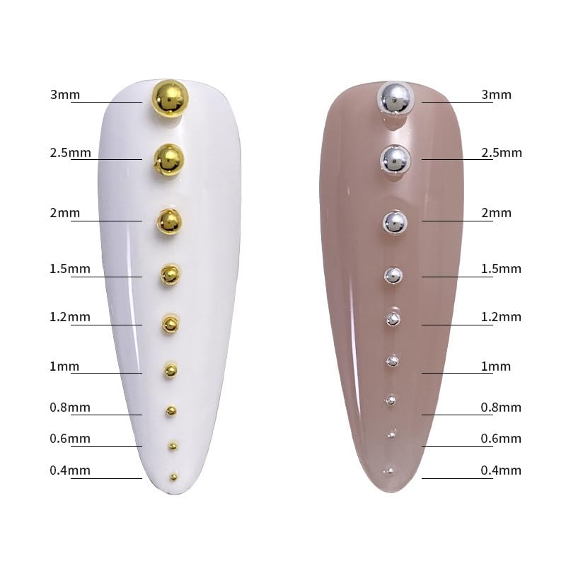 Gold Caviar Beads Nail Charms for DIY Nail Art - 3g