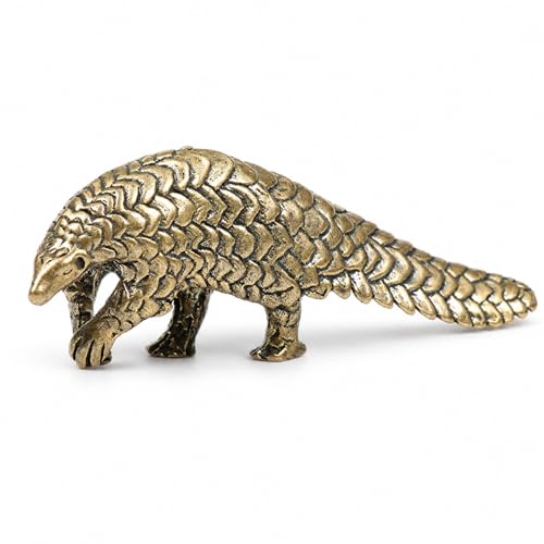 Brass Pangolin Statue - Unique Retro Decorative Figurine for Home & Office