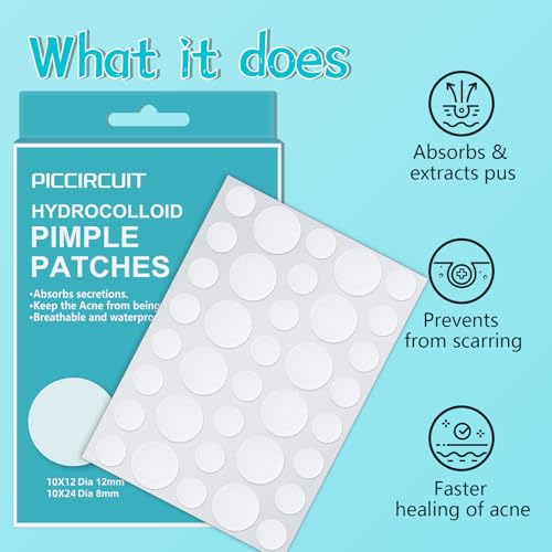 Invisible Hydrocolloid Pimple Patches for Acne Treatment - 360 Count