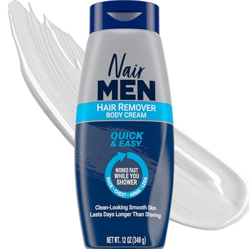 Nair Men Hair Remover Body Cream - 12 Oz, Quick & Easy Hair Removal