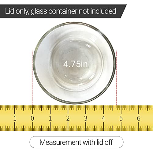Pyrex 2-Cup Replacement Lids - 5-Inch BPA-Free Plastic Covers (4-Pack)