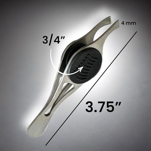 ALAZCO Slanted Tip Eyebrow Tweezers - Non-Slip Stainless Steel