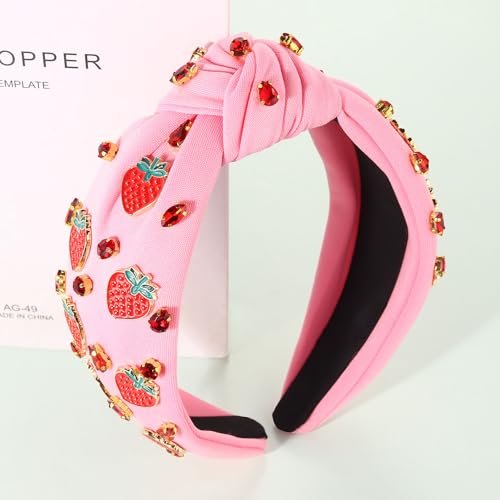 Fruit A-Pink Strawberry Headband for Women - Summer Hair Accessory