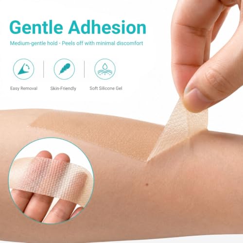SCICOFIX Thin Silicone Scar Tape Roll for Face & Small Scars - 1.2"x120", 2 Rolls