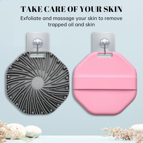 2Pcs Food-Grade Silicone Body Scrubber for Gentle Exfoliation