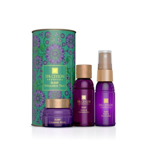 SPA CEYLON Sleep Wellness Trio Set - Ayurvedic Calming Body Care Essentials