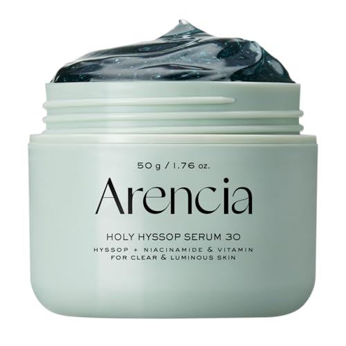 ARENCIA Glow Hyssop Overnight Face Mask Serum 1.76 Fl Oz - Hydrating Anti-Aging Serum for Younger Looking Skin