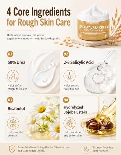Grocerism Oat Urea Foot Cream 50% with Salicylic Acid - 5.29 oz