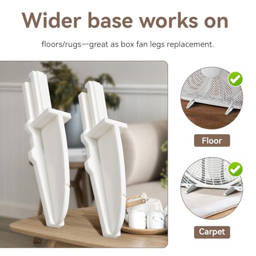 Lasko 20" Box Fan Feet Replacement - Anti-Slip Design, White (4 Pack)