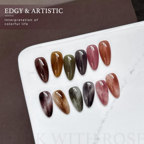 GAOY Milky Gel Nail Polish Set - 6 Colors Long Lasting UV Gel