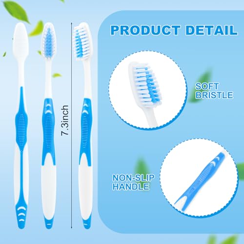 100 PCS Disposable Toothbrushes, Individually Wrapped Medium Soft Bristles