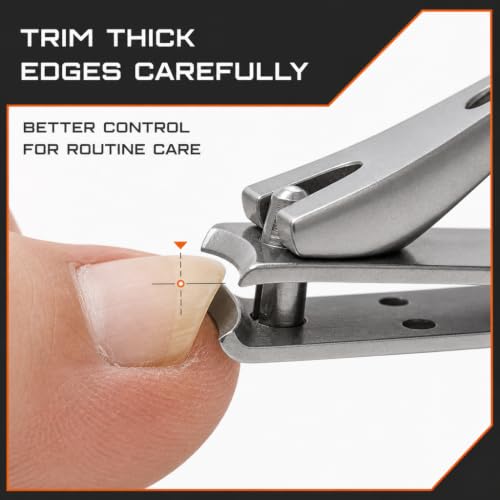 KOHM Curved Blade Wide Jaw Nail Clipper with Swing-Out File