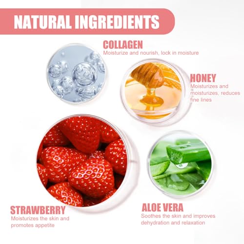 Tiejdhr Honey Lip Balm 6 Flavors Moisturizing Lip Mask, Hydrate & Repair