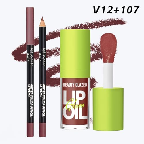 Beauty Glazed Lip Gloss & Lip Liner Set - Rosewood Nude