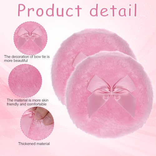 Large 3.5 Inch Body Powder Puff - 2 Pcs Soft & Washable