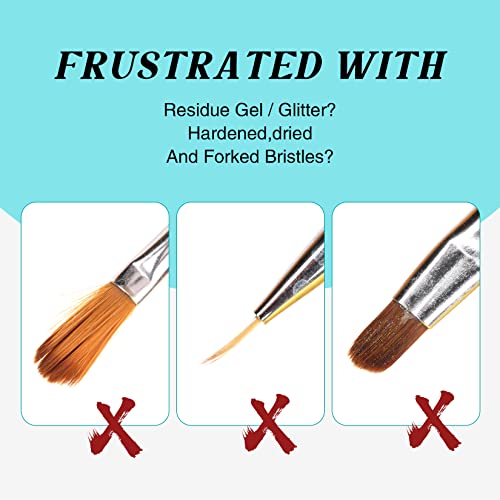 LOUINSTIC 1Oz Nail Brush Cleaner & Conditioner for Art Brushes - Glass Bottle