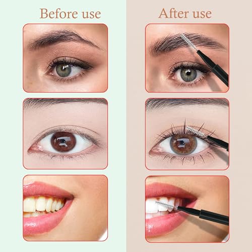 20 Pack Micro Eyebrow Brushes for Brow Lamination - Portable Spoolies