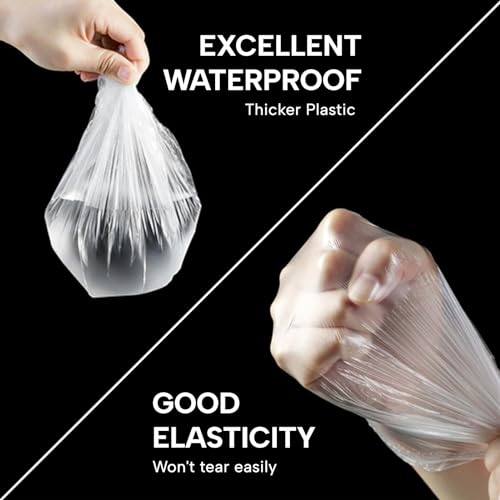 Thick Large Disposable Shower Caps for Women, 50 Pack - Waterproof & Stretch-Fit