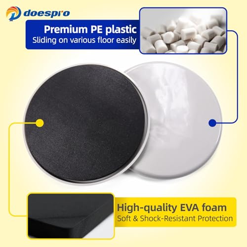 3.5" Large Furniture Sliders - Heavy Duty Floor Protectors, 16 Pack