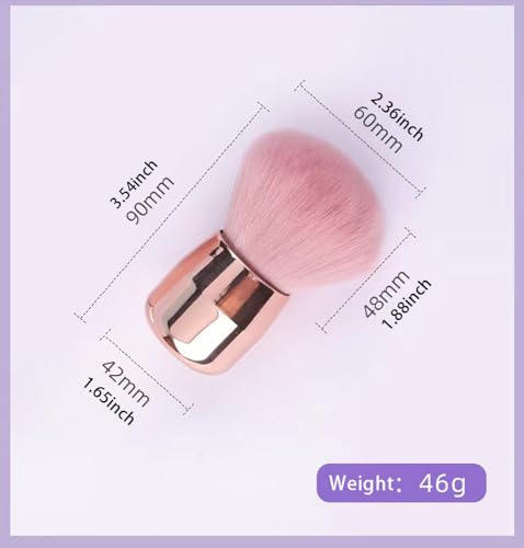 Travel Size Makeup Blush Brush - Fluffy Kabuki Foundation Brush