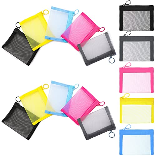 Frienda 15-Pack Mini Mesh Zipper Pouches for Travel & Makeup