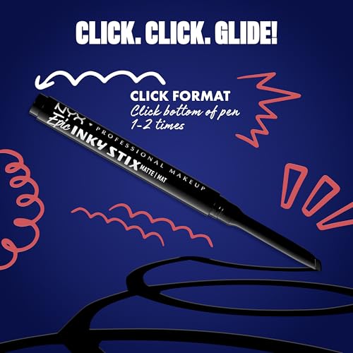 NYX Epic Inky Stix Eyeliner - Waterproof Mechanical Gel, 24HR Wear