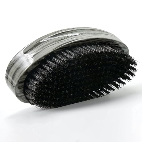 Terrilee Palm Wave Brush - Curved Medium Boar Bristle 360 Wave Brush