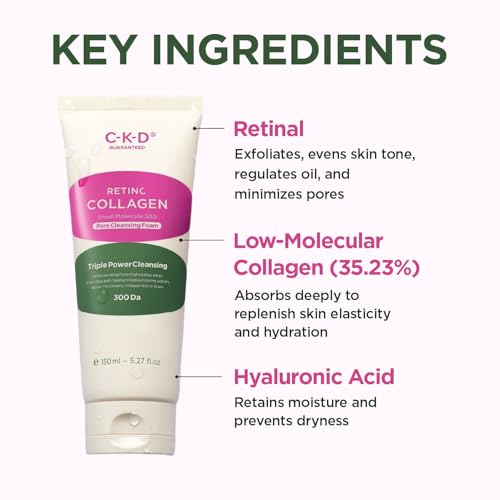 CKD Retinal Collagen Pore Cleansing Foam - Hydrating Face Wash