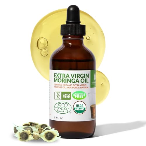 Green Virgin Products Cold Pressed Extra Virgin Moringa Oil, 1 Fl Oz