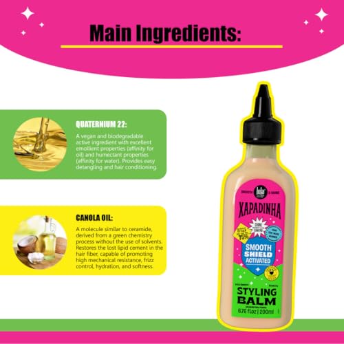 Lola From Rio Xapadinha Leave-In Styling Balm for Straight Hair, 6.76 Fl Oz