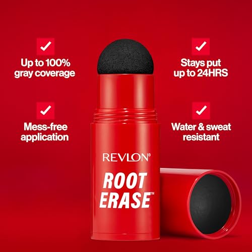 Revlon Root Erase Hair Concealer 01 Black - 0.1 Ounce Instant Gray Coverage