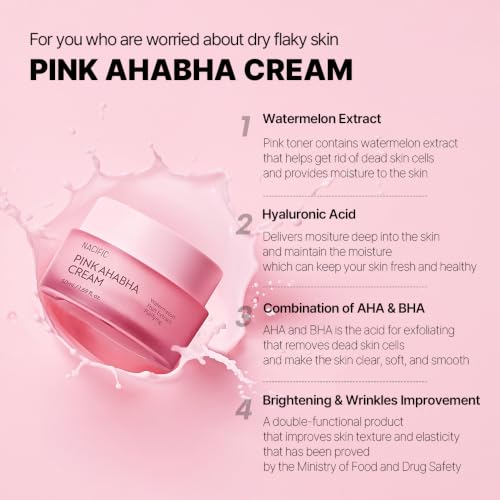 NACIFIC Pink AHA BHA Facial Cream 50ml - Hydrating Exfoliator