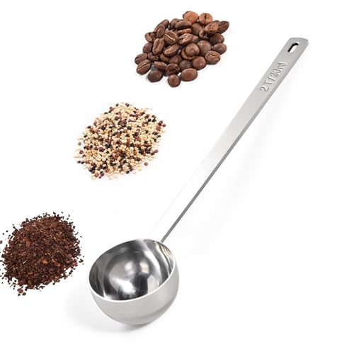 Doosu 6.9in Long Handle Coffee Scoop - Stainless Steel Measuring Spoon