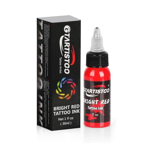 Professional Bright Red Tattoo Ink 1oz | Vegan-Friendly Pigment