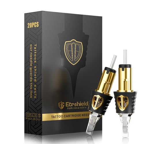 ES GOLD SHIELD 1015CML Curved Magnum Tattoo Needles Cartridge - 20 Pack