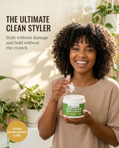 OBIA Naturals Sweet Almond Heavy Curl Cream for Twist Outs & Wash & Gos - 8 oz