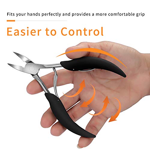 Ruosong Toenail Clipper for Thick & Ingrown Nails - Stainless Steel Pedicure Tool