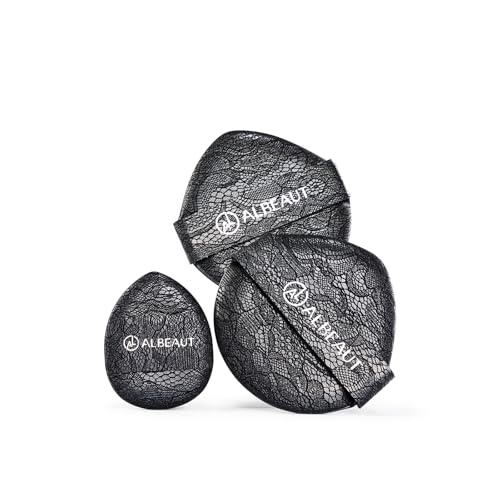Albeaut 3PCS Foundation Puff Set - 2 Large & 1 Mini Teardrop