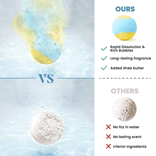 ZenBombs Natural Bath Bombs Set - 20 Colorful Fizzing Bath Balls